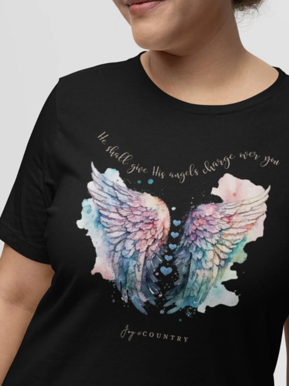He Shall Give His Angels Charge Over You - Unisex Crew-Neck Tee